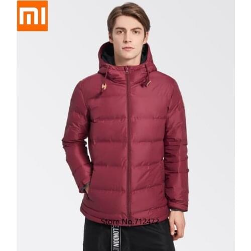 Xiaomi youpin mijia Men fashion thickening Hooded Short Down Jacket Windproof waterproof Luxury warm coat Outerwear Menswear