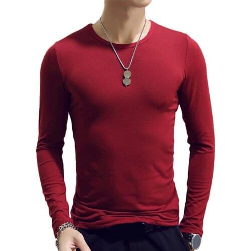 Men T-shirt Casual Fashion O Neck Long Sleeve Slim Sports Top for Outdoor жилетка мужская 2021 Mens Clothing