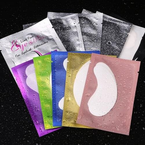 Eyelash Extension Paper Patches Grafted Eye Stickers 11 Color Eyelash Under Eye Pads Eye Paper Patches Tips Sticker Hot 50pairs