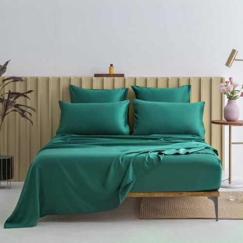 Bed spreads Popular washing silk imitation silk quilt cover pillow case sheet four sets