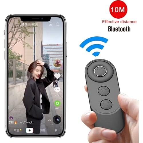 Phone Bluetooth Video Remote Control Button Selfie Shutter Release Button Camera Controller Adapter For IOS Android Smartphones