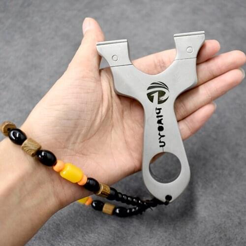 New Outdoor Competition Catapult High Quality Stainless Steel Slingshot with Rubber Band Outdoor Shooting Game Sling Shot