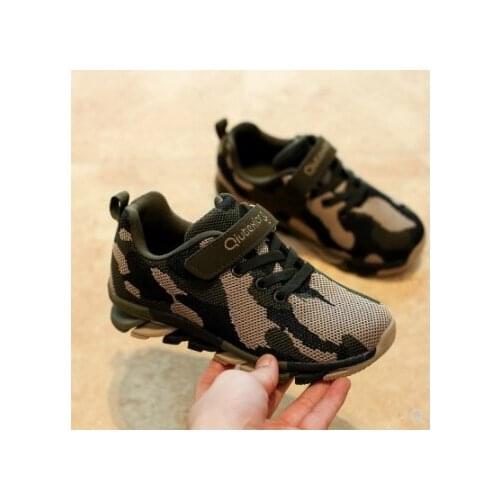 Shengxuanny NEW Kids Shoes Children Boys Girls Breathable Air Mesh Sport Shoes Camouflage Outdoor Shoes Casual Sneaker Shoes