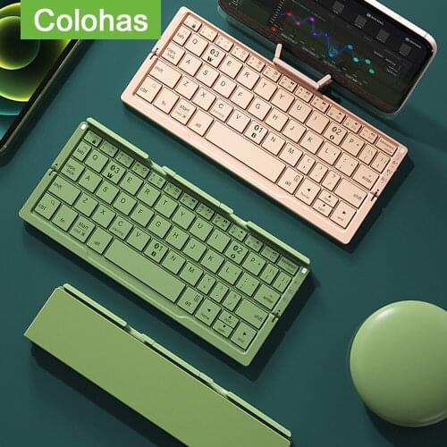 Folding Bluetooth Keyboard For Tablet iPad iPhone Wireless Bluetooth Keypad For Tablet Phone Foldable Keyboard For IOS Android