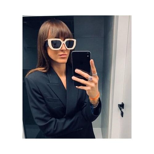 Retro Square Large Frame Sunglasses Women 2021 Luxury Brand Designer Personality Wide Legs Sun Glasses Female Outdoor Shades