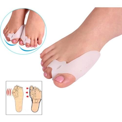 High Quality Double Hole Toe Separator Correction Hallux Valgus Corrector Toe Separator Straightener Spreader Foot Care Tool