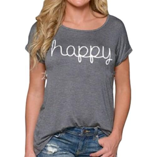 Summer T Shirt Women Burst Models Printed Letters Round Neck short-sleeved T-shirt womens Clothing Vestidos LBD0911