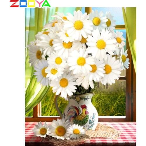 ZOOYA DIY 5D Diamond Painting Sunflowers Full Diamond Embroidery Flowers Diamond Mosaic Flowers Rhinestone Pictures Home Decor