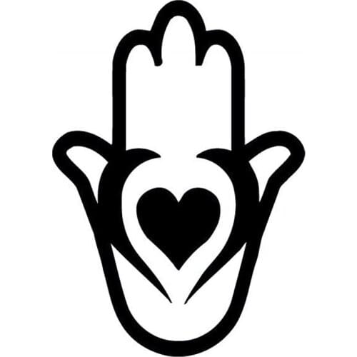 10.7cm*15cm Hand Amulet Symbol Heart Fashion Vinyl Motorcycle Car Stickers S6-3286