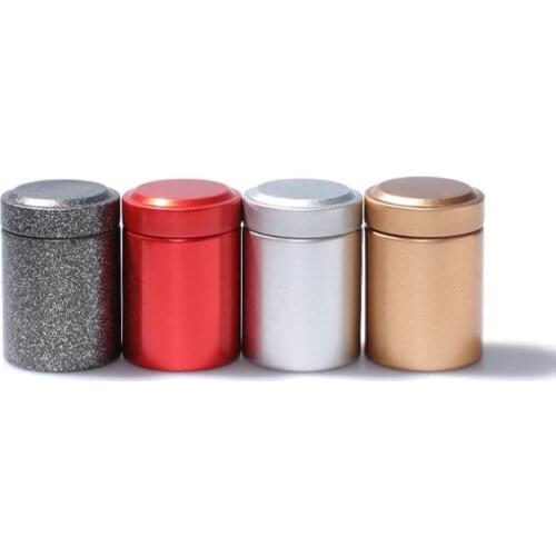 100pcs/lot 5.5*3.7cm Tinplate Mini Tea Caddies Teabox Travel Outdoor Sealed Jar Cans tea box Tin storage boxes SN2928