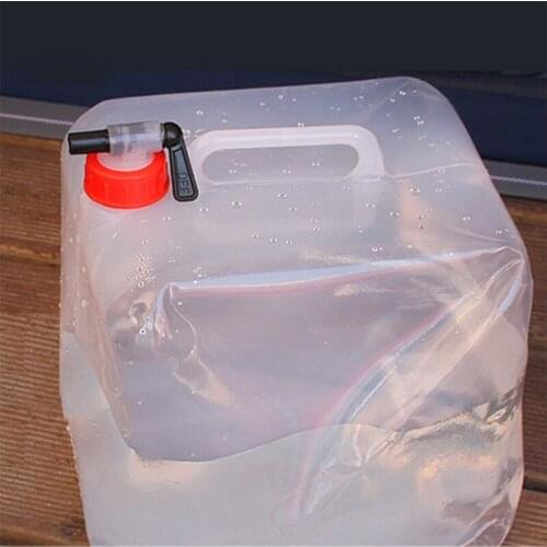 10L/20L Collapsible Plastic Water Tank Container, Portable Waterbob Bathtub Water Storage Carrier Bag, Emergency Water Jug