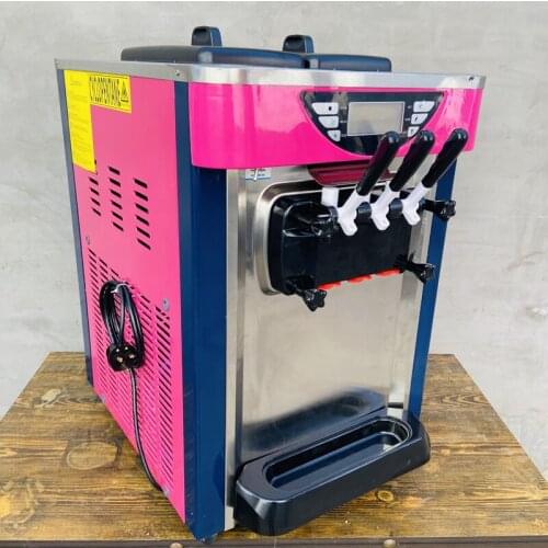 110/220V Ice Cream Machine Commercial Desktop Tricolor Ice Cream Maker Fruit Dessert Machine 2000W Sweet Cone Freezing Equipment