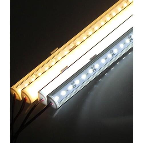 5PCS/lot Wall Corner LED Bar Light DC 12V 50cm SMD 5730 Rigid LED Strip Light Wall Corner Light DC12V LED Cabinet Light