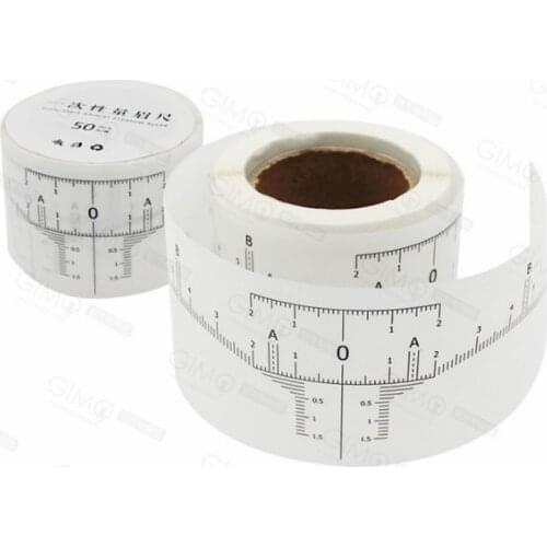 50Pcs/roller Eyebrow Meansurement Shaping Microblading Tools Eyebrow Ruler Sticker for Tattoo Cosmetics