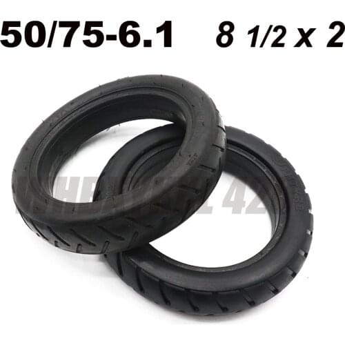 8.5 Inch Tubeless Tire Scooter Replacement Rubber Solid Tire For Xiaomi Mijia M365 Electric Scooter 50 / 75-6.1 (8 1/2 * 2)