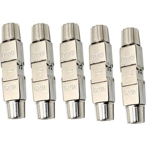 8 Pcs Cat6A Cable Extender Junction Adapter Connection Box RJ45 Lan Cable Extension Connector Full Shielded Toolless