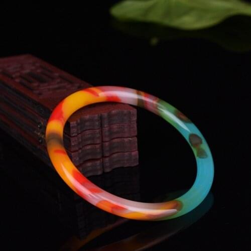 Natural Jade Bangle Bracelet Genuine Hand-Carved Charm Jadeite Jewelry Fashion Accessories for Men Women Friend