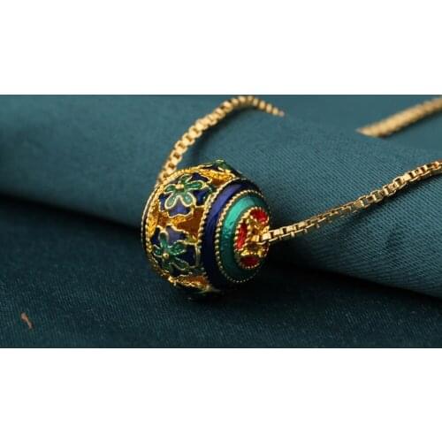 Ethnic Delicate Green flower necklace,vintage Red ball Chokers necklace,Chains pendants Necklace for womens