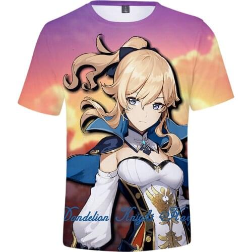 Hot Print Genshin Impact T-shirt Men/women Fashion Harajuku Hip Hop New Genshin Impact Mens t shirt Clothes Casual Top