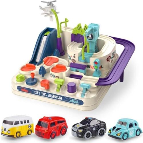 Toys For Children Cartoon Racing Rail Car Track Car Adventure Game Mechanical Interactive Train Model Racing Educational Toys