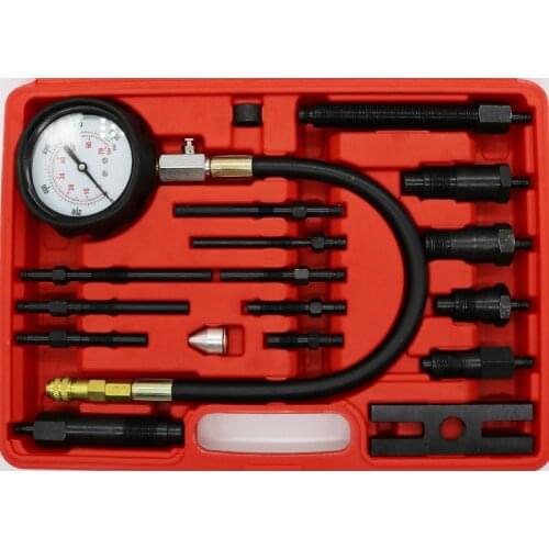 18pcs/set 15B Brake Fluid Bleeder Tools Vacuum Pistol Pump Tester Kit Aluminum Pump Body Pressure Vacuum Gauge