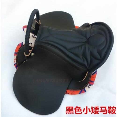 Cowhide Small Dwarf Children Debao Mini Saddle Scenic Tourists Saddle Bag Horse Saddle