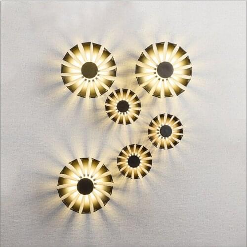 Postmodern designers creative personality model room TV wall backdrop wall lamp aisle kaleidoscope showroom light