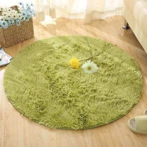 WINLIFE Round Rug Carpet Long bedroom Shaggy Area Rug for Livingroom
