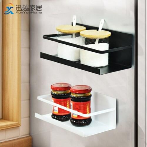 Magnetic Organizer Shelf Refrigerator Side Storage Sidewall Holder Iron Metal Kitchen Seasoning Rack Home Accessories 00BS0303