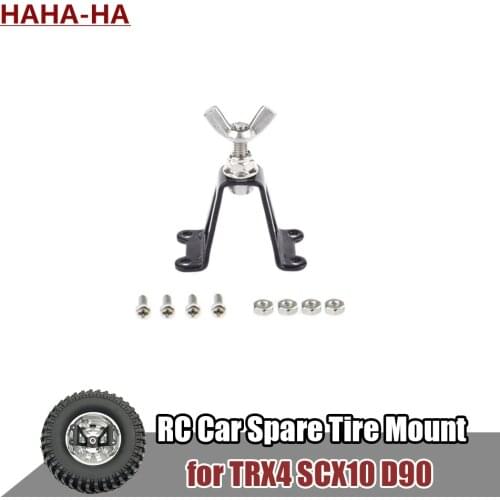 Metal Spare Tire Mount Holder Wheel Support Bracket for 1/10 RC Crawler Axial SCX10 III TRX4 D110 LC80 Wraith Capra RBX10TF2