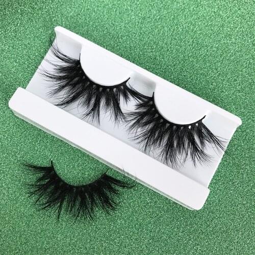 Mikiwi 25mm Long 3D mink lashes E02 extra length fluffy mink eyelashes Big dramatic volumn eyelashes strip thick false eyelash