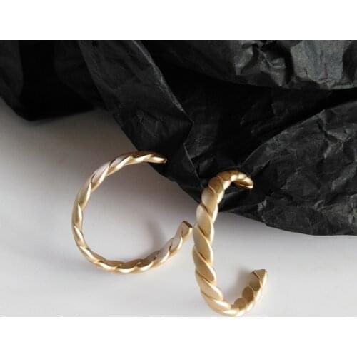 Fashion Statement Earrings 2020 Big Geometric Round Earrings For Women Matte Golden Hoop Earring modern Jewelry Gifts