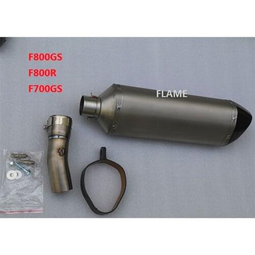 Motorcycle modified muffler F800GS modified titanium alloy exhaust pipe F800R F700GS middle connecting pipe set