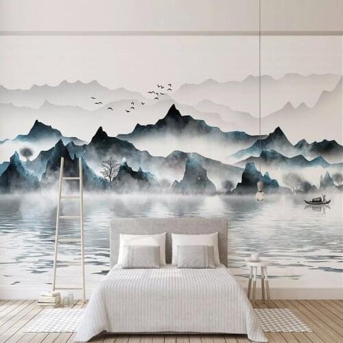 Custom Mural Wallpaper New Chinese Style Ink Landscape Photo Wall Murals Living Room TV Sofa Study Home Decor Papel De Parede 3D