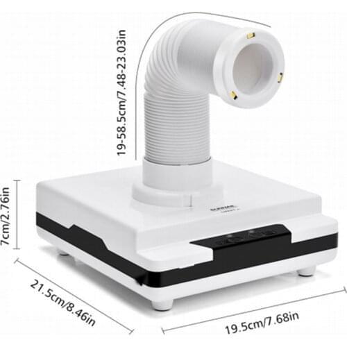 Dental Lab Desktop Vacuum Cleaner Dust Collector with Retractable hose for Engraving & Polishing Dentistry Materials