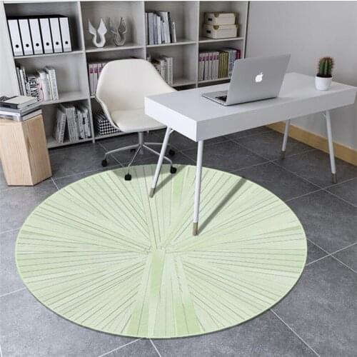 New Line Carpet Fresh Pure Color Gradient Round Living Room Bedroom Study Entry Mat Purple Blue Pink Green Yellow Gray