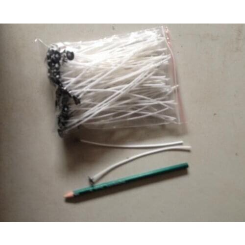 New 100pcs /pack 100mm Candle Wicks Pre Waxed PreTabbed With Sustainers Cotton Coreless Candles Wick Home Decor House Tool Tools