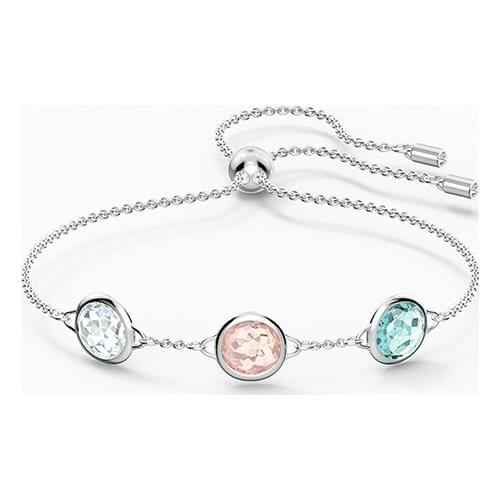 New Exquisite White Round Color Clear Crystal Bracelet Gold For Women One For The Hair