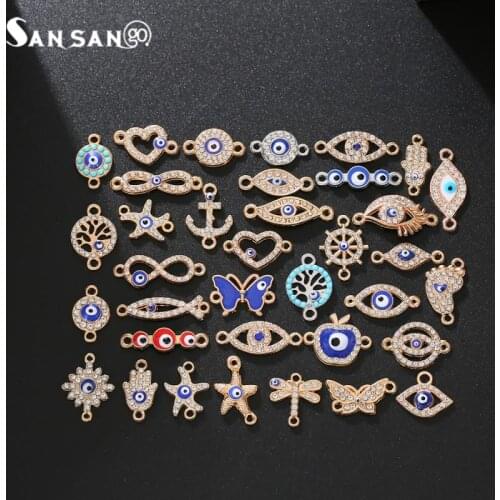 10Pcs/pack Multiple Charms Butterfly Insect Connector Golden Color Pendant for Handmade Jewelry Making Diy Craft Accessories