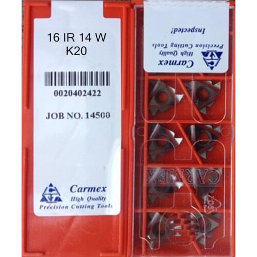 16ER 11W 14W-K20 16IR 11W 14W-K20 10pcs/set Carmex Threaded inserts Processing: copper aluminum Free shipping