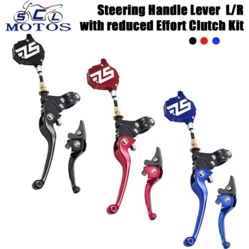 Sclmotos- Stunt Clutch Lever Easy Pull Cable with ASV Handle Lever For Honda CRF Buell Suzuki RM85 Ducati Triumph SPEED TRIPLE