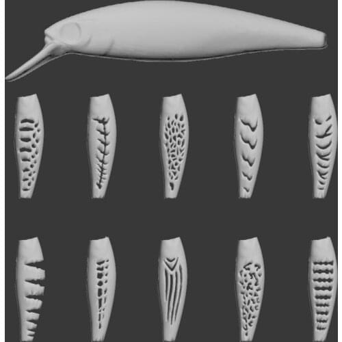 WLure Hard Plastic 3D Stencil for Tiny Long Casting Sinking Jerkbait Fishing Lure UPM762