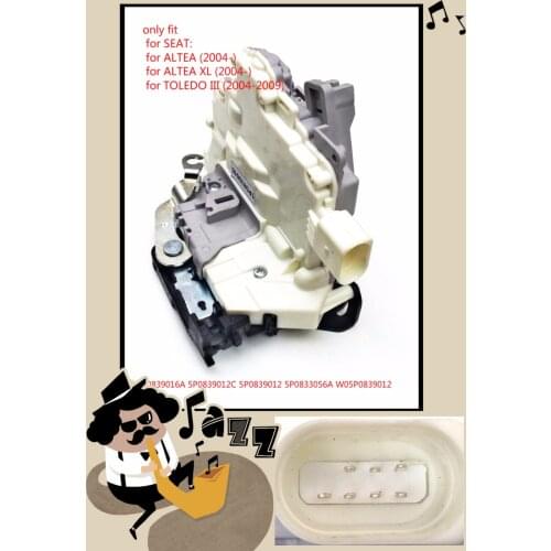 Rear right for SEAT ALTEA XL TOLEDO III Door Lock Catch Mechanism - 1P0839016A 5P0839012C 5P0839012 5P0833056A W05P0839012