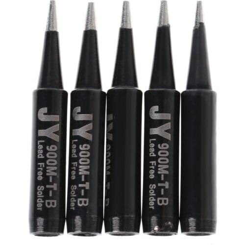 5 Pcs Lead Free Replacement Soldering Solder Iron Tips 900M-T-B For Hakko Saike 936 Dropship
