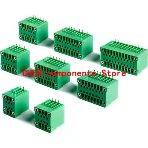 5pcs KF2EDGRHM-3.81-2*2/3/4/5/6-10P double row curved needle socket with ear 3.81mm terminal block