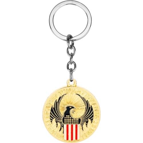 Dongsheng Fantastic Beasts and Where to Find Them Keychain Gold Color Jewelry Holder For Chaveiro Car Key Chain Men Gift -50