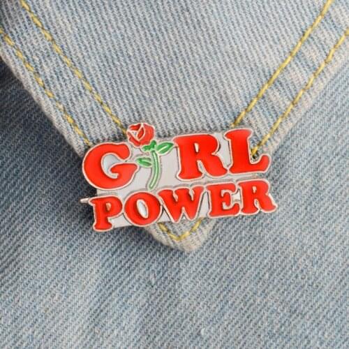 The red-faced "GIRL POWER" brooch-blooded female representative girl is as gorgeous as a flower to send a little girl