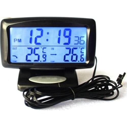 80% Hot Sell Car Vehicle LED Digital LCD Thermometer Clock Temperature Meter with Backlight