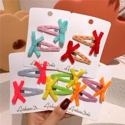 Children Hair Clips Hair Pins Baby Girls Hair Accessories Ins Hair Wear Children Hair Grips Barrettes Hair Wear Hairpin 2 Piece