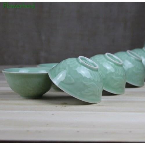 Ceramic Bowl Tableware Celadon Tableware Household Rice Bowl Noodle Bowl